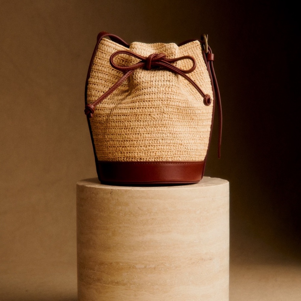 Sézane Mini Farrow Rapphia Bag